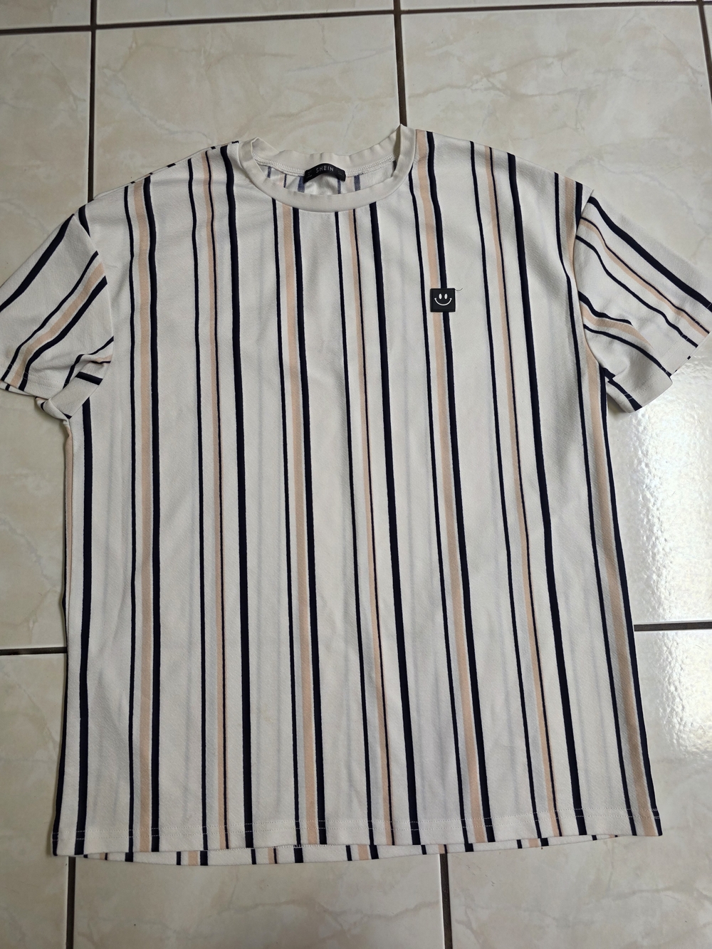 SHEIN Striped Short Sleeve Tee